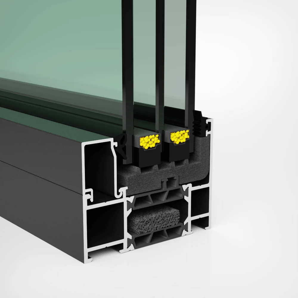 铝合金窗三维建模