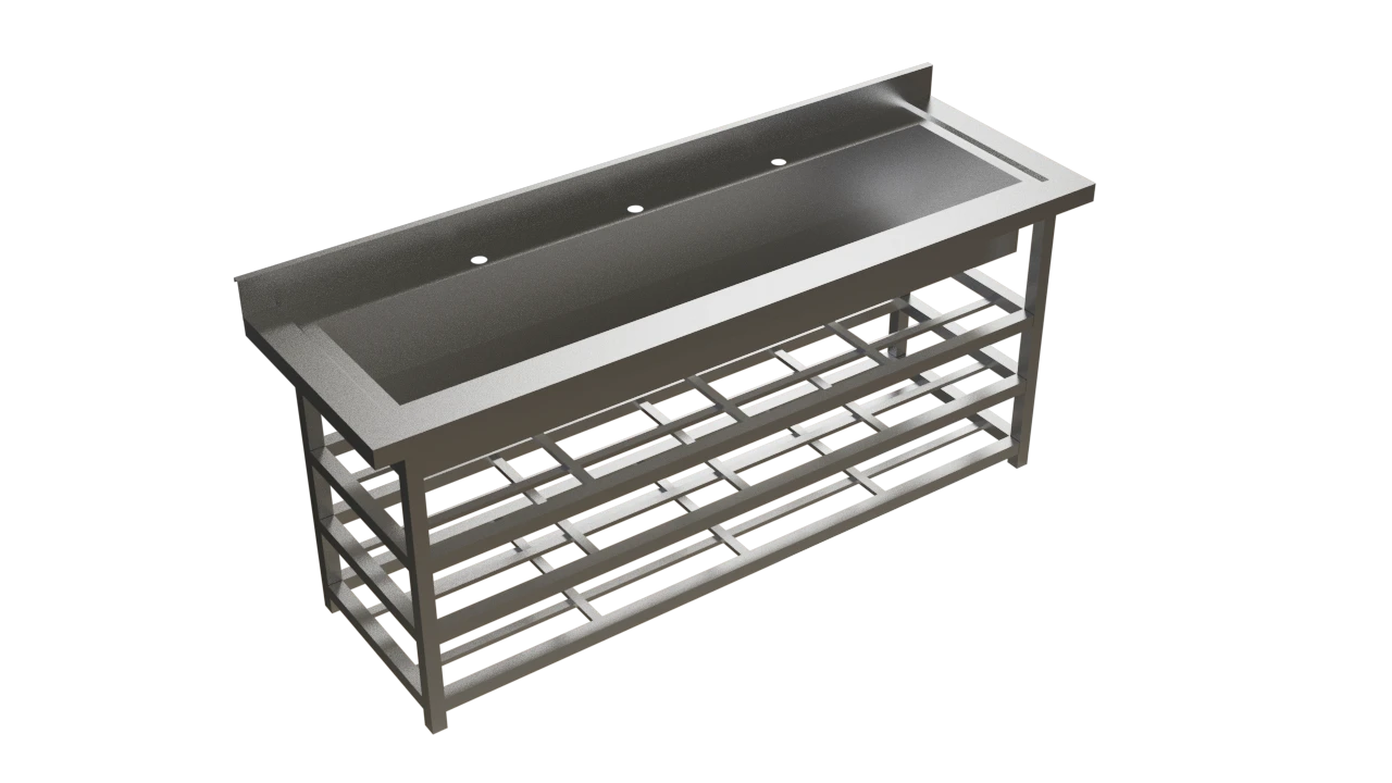 AutoCAD不锈钢水槽三维建模